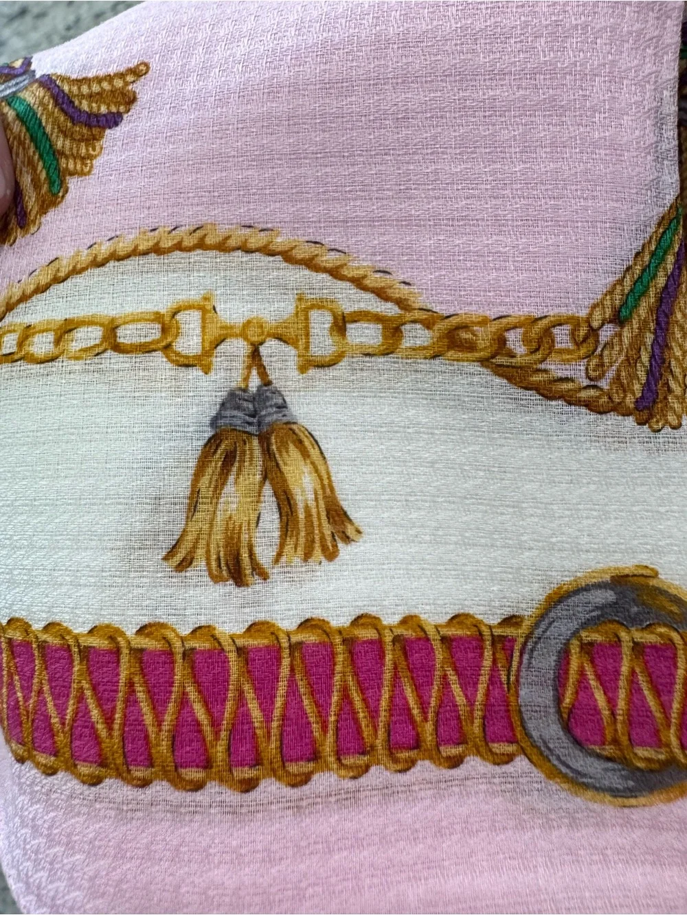 NWT CELINE Vintage Pink Neckerchief Scarf